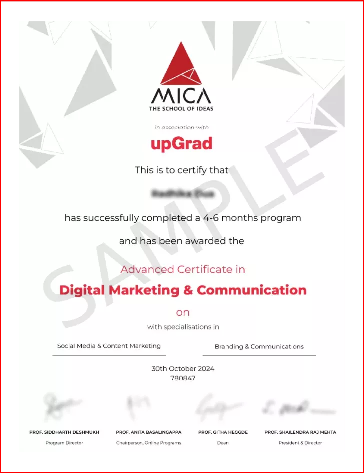 mica certificate